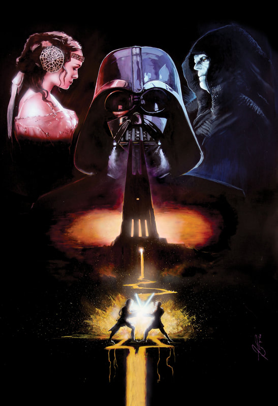 The Conflict Within Padme Emperor Darth Vader Art by Tom Savage