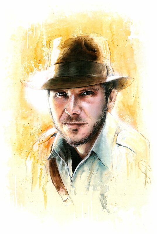 Indiana Jones Harrison Ford  Art by Tom Savage