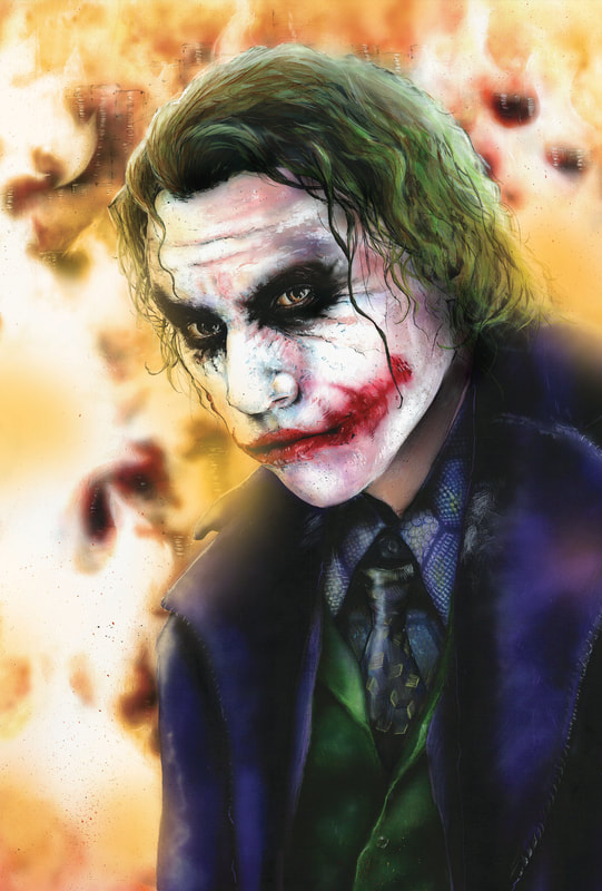 Heath Ledger Joker, Art by Tom Savage